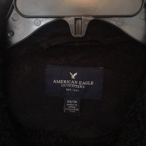 Black American Eagle zip up coat - Picture 2 of 3